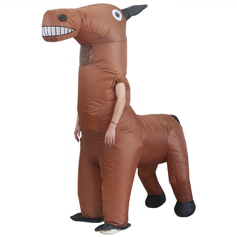 Mountain Biking Holidays - Inflatable Horse Costume Adult Funny Riding