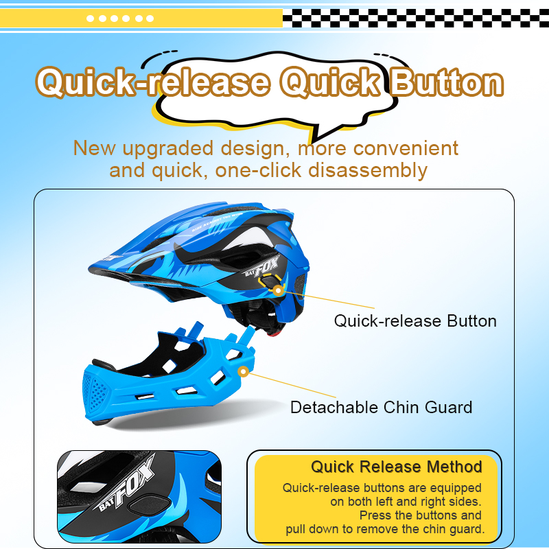 BATFOX Kids Full Face Bike Hel - Mountain Biking Helmet Full Face review and price