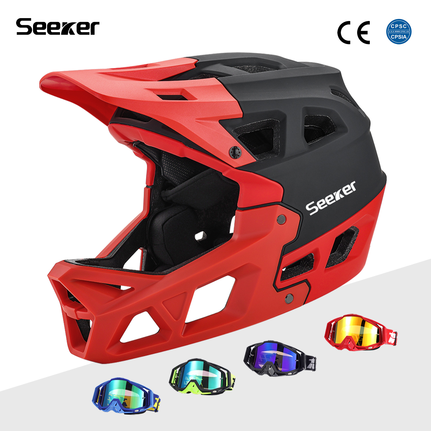 Seeker Bicycle Off-Road Full-F - Mountain Biking Helmet Full Face review and price